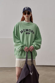 PROD Bldg Apparel & Accessories Round Neck Embroidered Sweater Melon Green