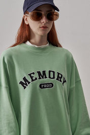 PROD Bldg Apparel & Accessories Round Neck Embroidered Sweater Melon Green