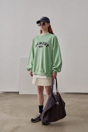 PROD Bldg Apparel & Accessories Round Neck Embroidered Sweater Melon Green