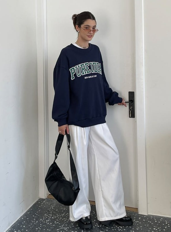 PROD Bldg Apparel & Accessories 大字母印花卫衣藏青色sj