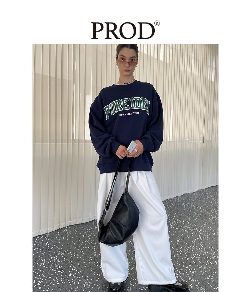 PROD Bldg Apparel & Accessories 大字母印花卫衣藏青色sj