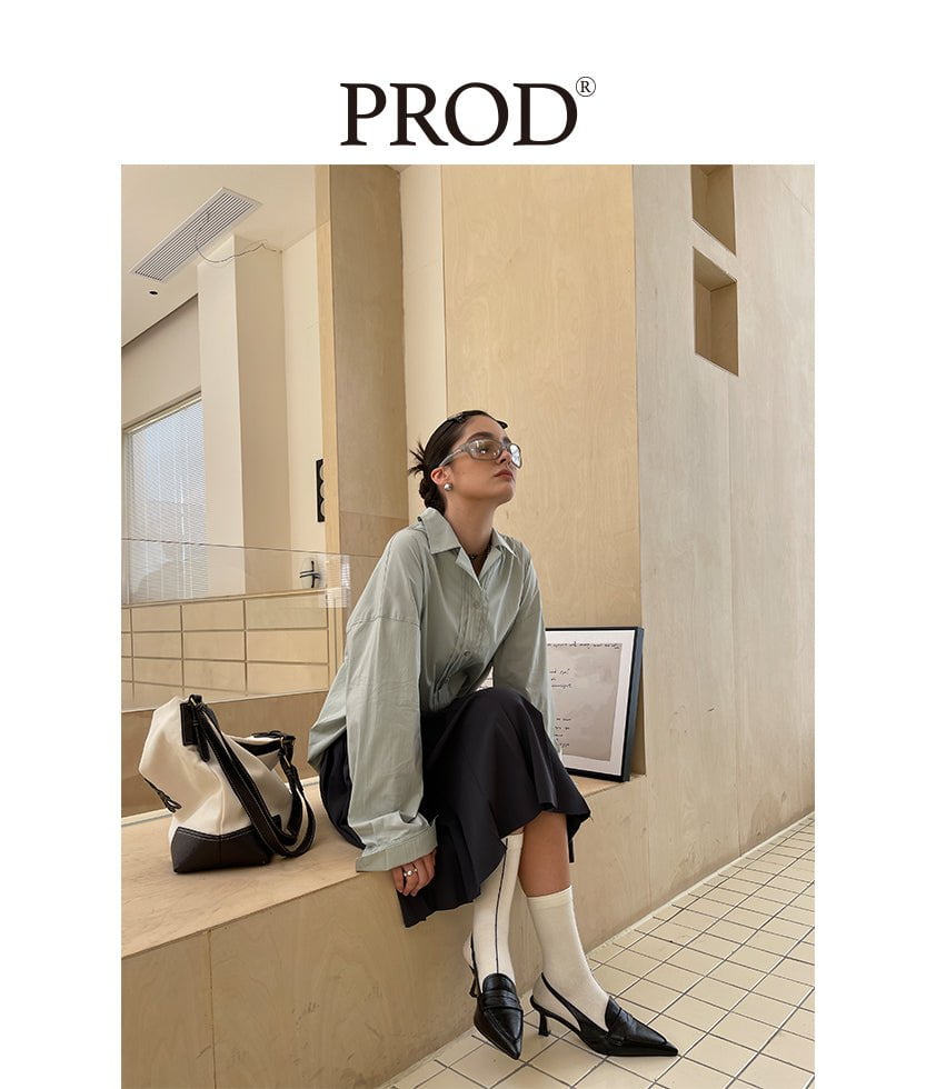 PROD Bldg Apparel & Accessories 古巴领衬衫 灰绿sj