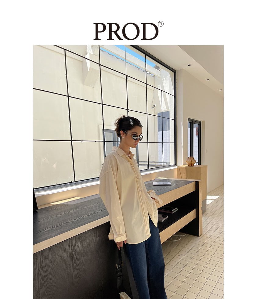 PROD Bldg Apparel & Accessories 古巴领衬衫 杏色sj