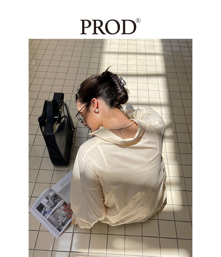 PROD Bldg Apparel & Accessories 古巴领衬衫 杏色sj