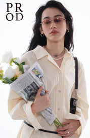 PROD Bldg Apparel & Accessories 古巴领衬衫 杏色sj