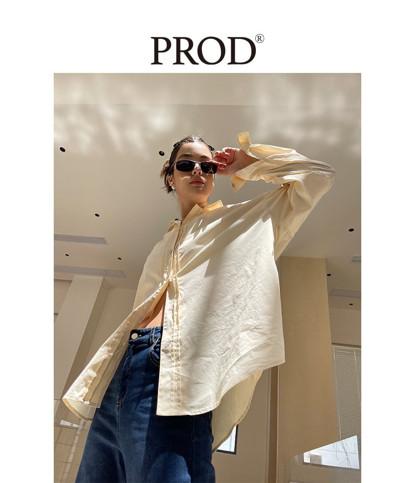 PROD Bldg Apparel & Accessories 古巴领衬衫 杏色sj