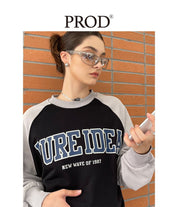 PROD Bldg Apparel & Accessories 黑灰插肩袖卫衣sj