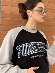 PROD Bldg Apparel & Accessories 黑灰插肩袖卫衣sj