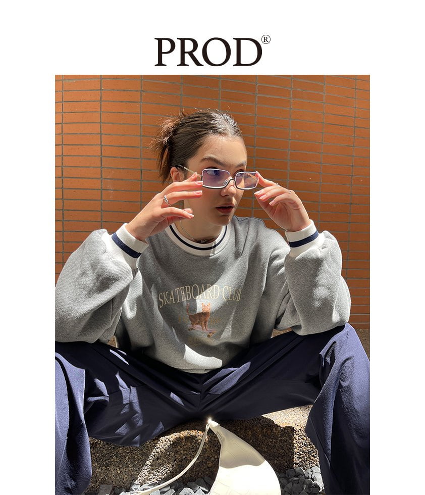 PROD Bldg Apparel & Accessories 滑板猫卫衣 灰色sj