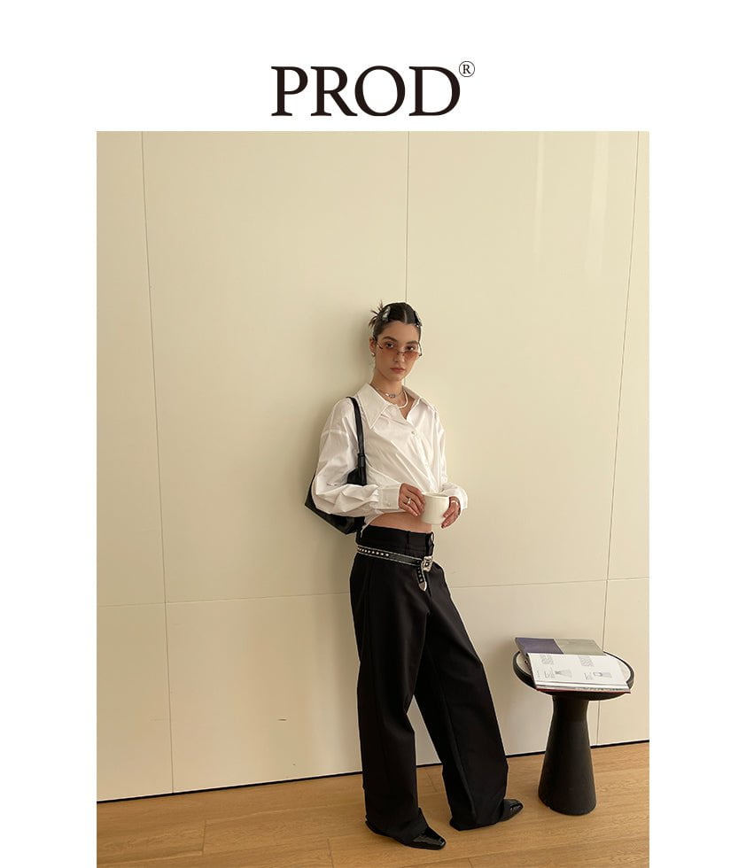 PROD Bldg Apparel & Accessories 剪刀领衬衫白色sj