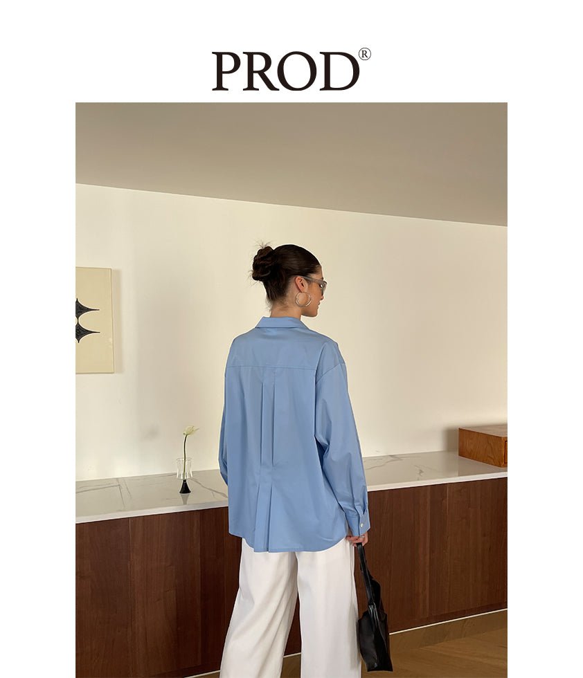 PROD Bldg Apparel & Accessories 剪刀领衬衫蓝色sj