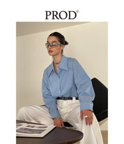 PROD Bldg Apparel & Accessories 剪刀领衬衫蓝色sj