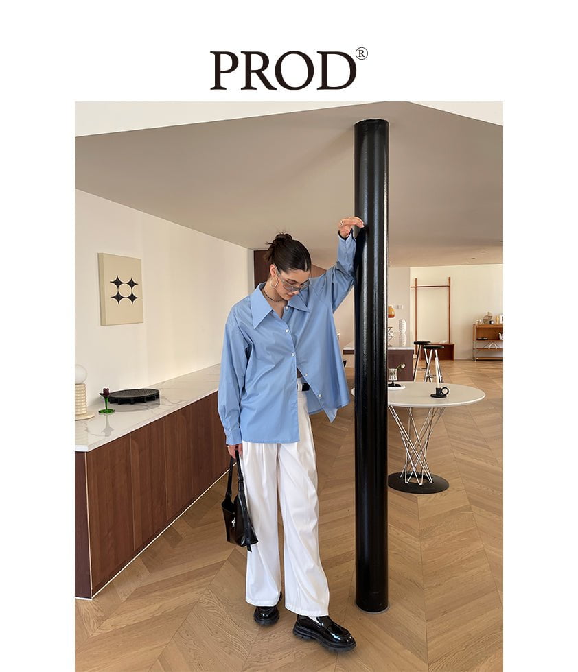 PROD Bldg Apparel & Accessories 剪刀领衬衫蓝色sj