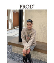 PROD Bldg Apparel & Accessories 卡其色复古刺绣卫衣sj