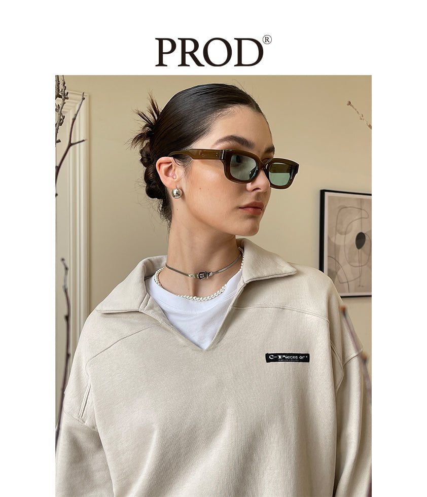 PROD Bldg Apparel & Accessories 美式翻领卫衣米色sj