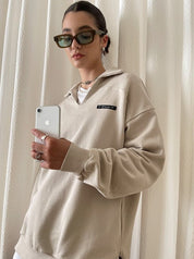 PROD Bldg Apparel & Accessories 美式翻领卫衣米色sj