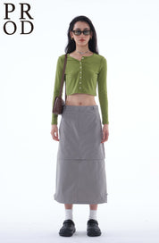 PROD Bldg Apparel & Accessories 纽扣开衫打底 粉紫色sj