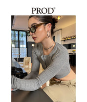 PROD Bldg Apparel & Accessories 纽扣领开衫打底 灰色sj