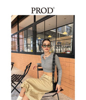 PROD Bldg Apparel & Accessories 纽扣领开衫打底 灰色sj