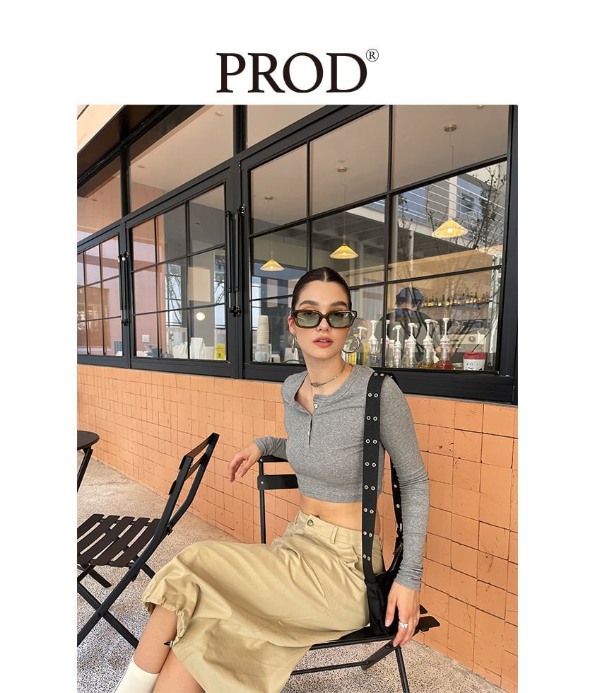 PROD Bldg Apparel & Accessories 纽扣领开衫打底 灰色sj