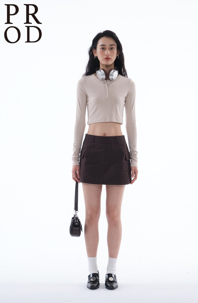 PROD Bldg Apparel & Accessories 纽扣领开衫打底 灰色sj