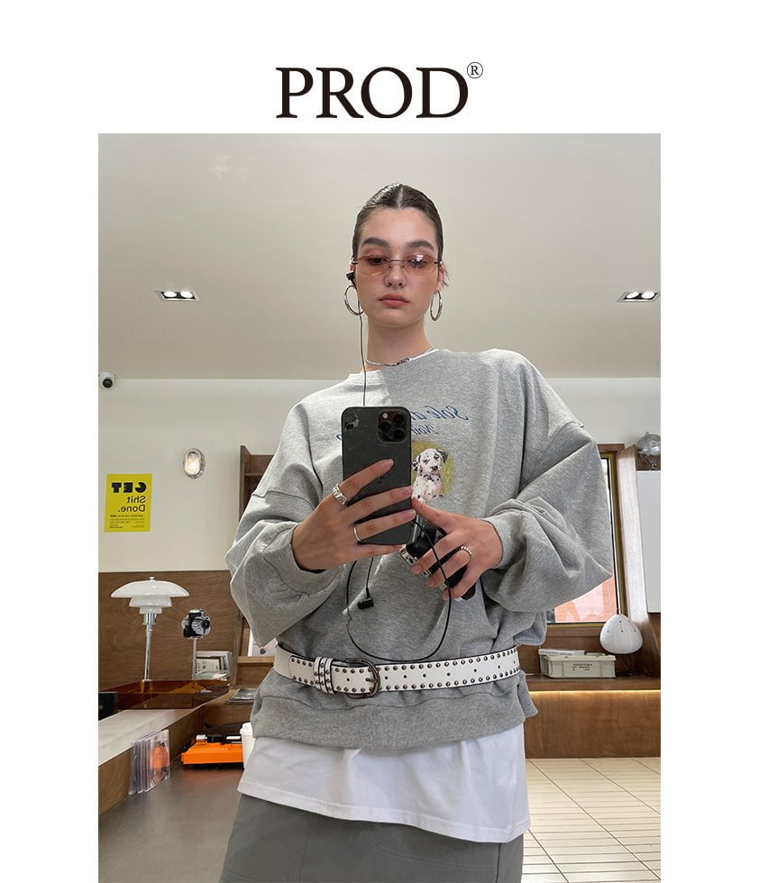 PROD Bldg Apparel & Accessories 照片小狗卫衣 灰色sj