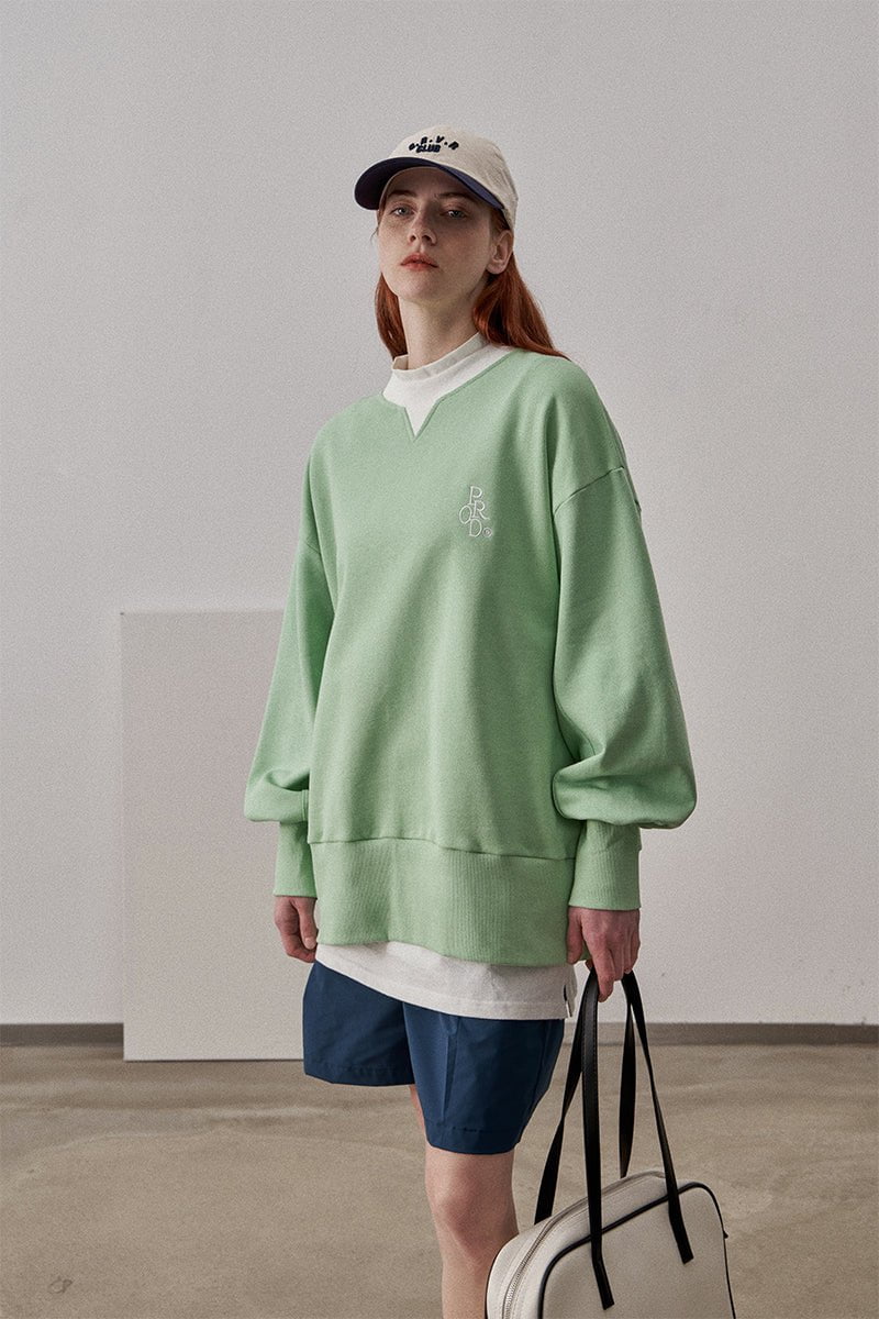 PROD Bldg Apparel & Accessories White collar sweater green