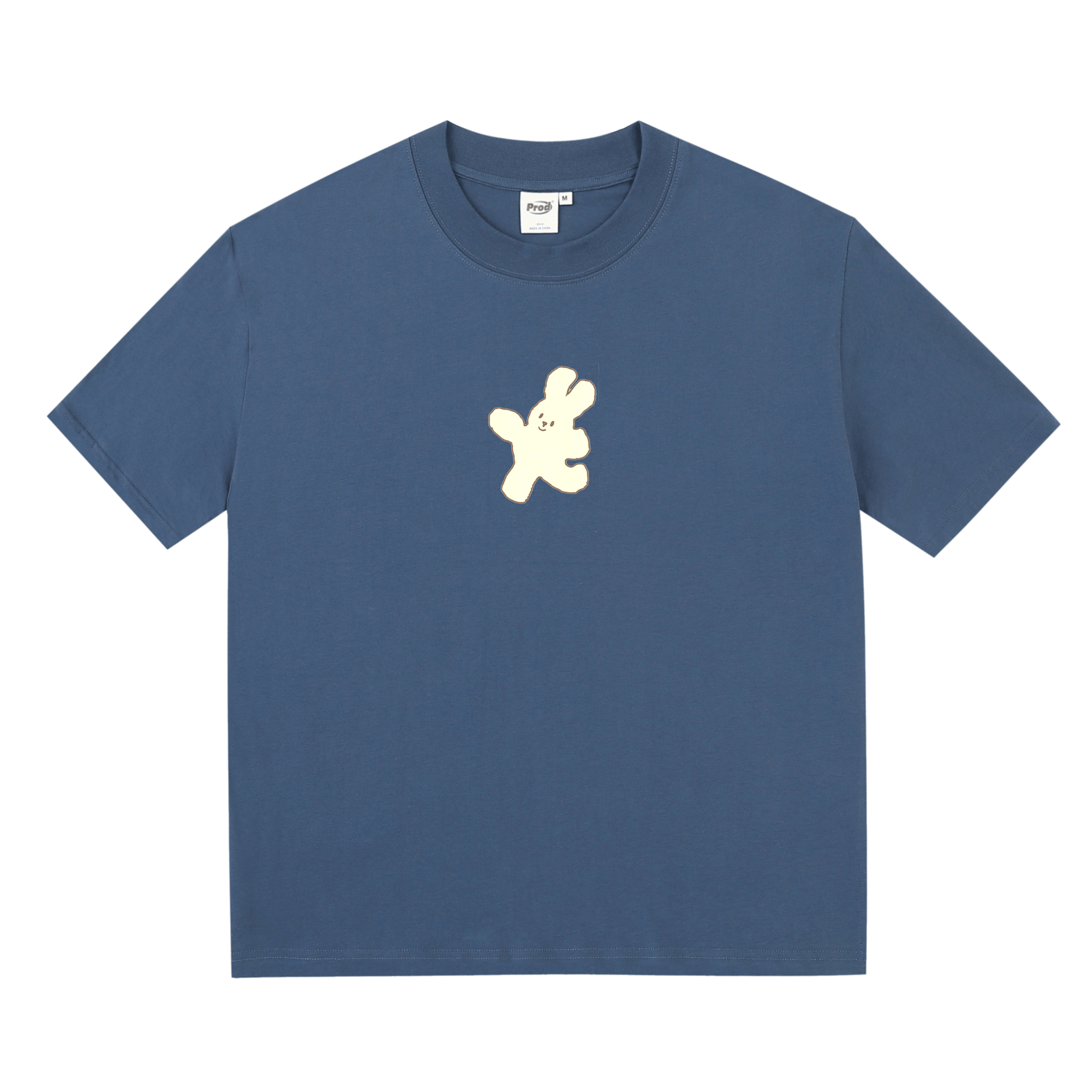 PROD Bldg Boxy T-Shirt Happy Rabbit Boxy Short Sleeve T-Shirt / Blue