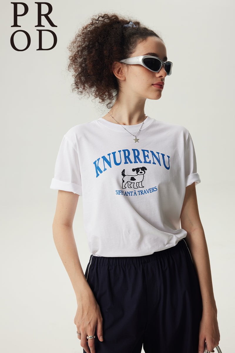 PROD Bldg T shirt Knurrenu - Puppy Graphic Short Sleeve T-Shirt